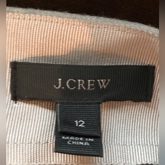 J Crew Gray Wool Scallop Waist Skirt Zipper In The Back  Sz 12 - Picture 6 of 8